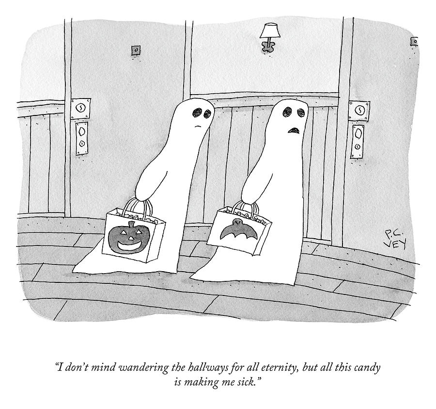 Wandering the Hallways for all Eternity Drawing by Peter C Vey