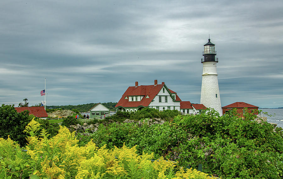 Waning Days of Summer at Portland Head Lighthouse Photograph by Marcy Wielfaert