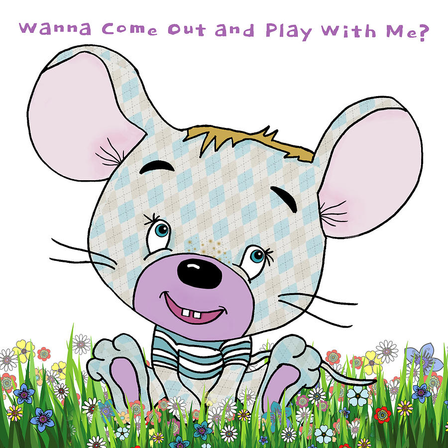 Wanna Come Out and Play With Me? Mixed Media by Kelly Mills