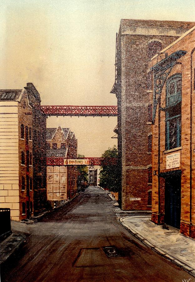 Wapping High Street London and the gantry Painting by Mackenzie Moulton
