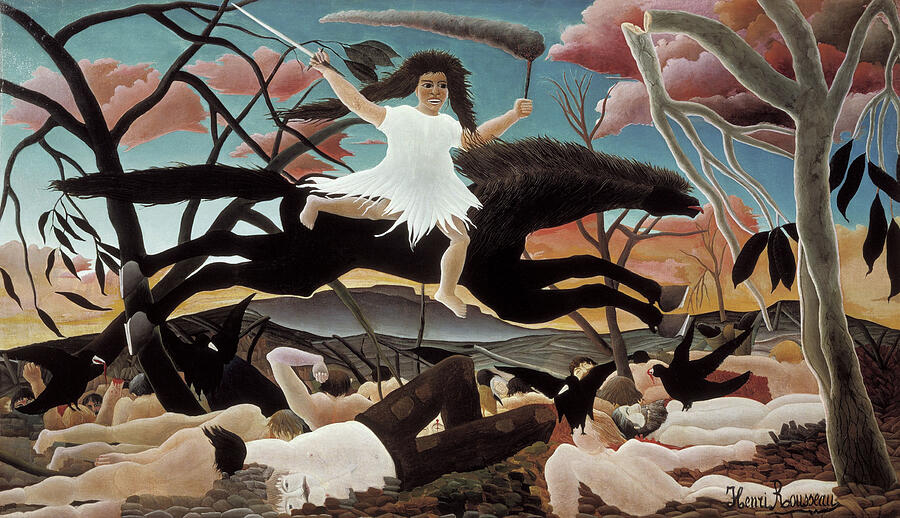 War, from 1894 Painting by Henri Rousseau
