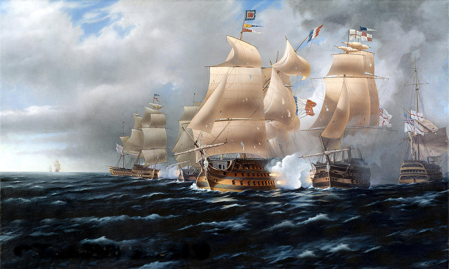 War at Sea Painting by Kenny Youngblood