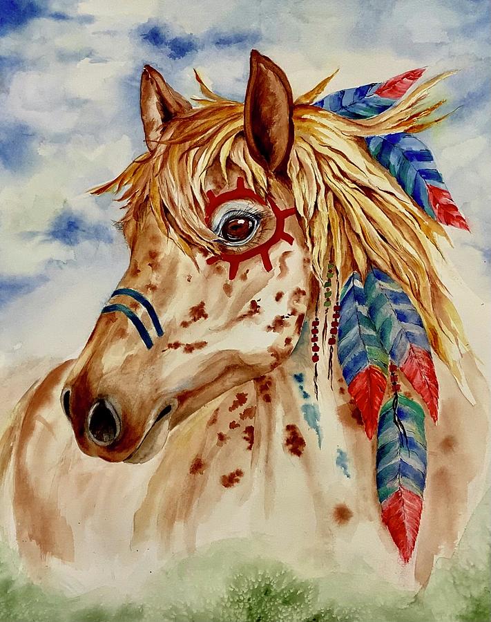 War Horse Painting by Carolyn Nordahl - Fine Art America