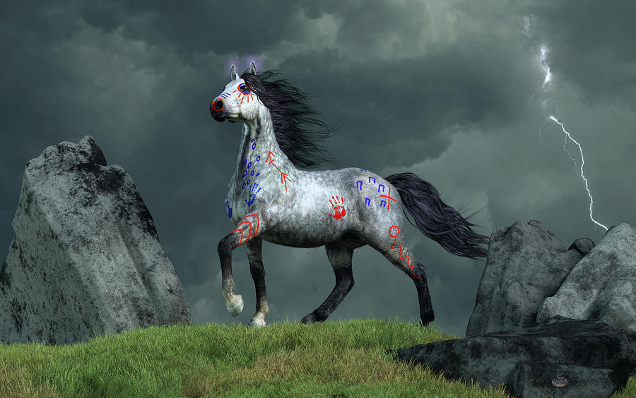War Horse of the Storm Digital Art by Daniel Eskridge