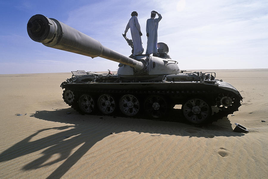 War in the desert, Sahara Photograph by Franz Aberham