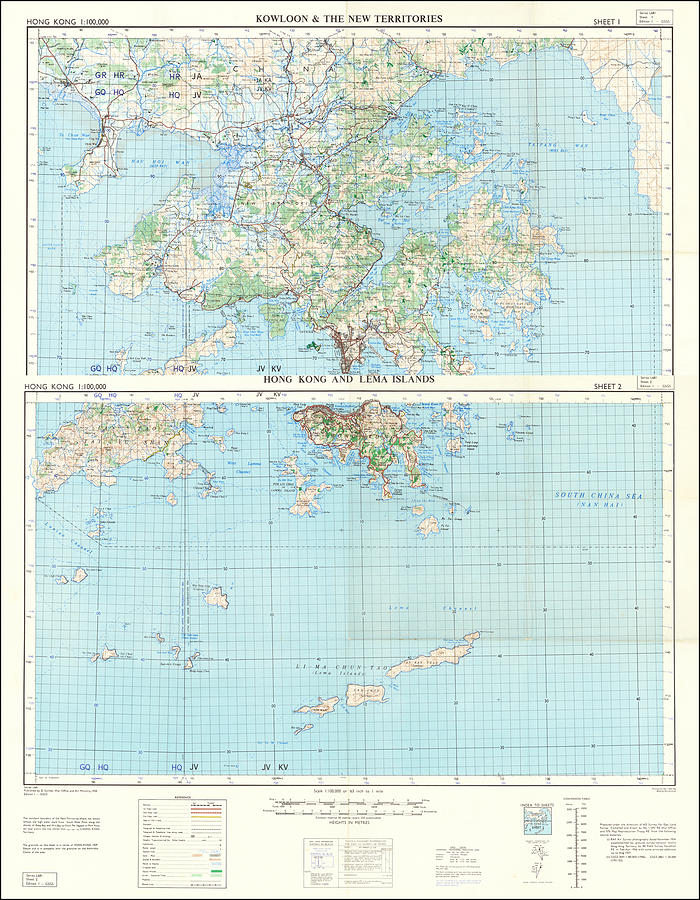 War Office Title Hong Kong 1. 100,000 Kowloon _ The New Territories ...