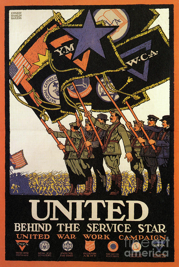 War Work Campaign Poster, 1918 Drawing by Ernest Hamlin Baker