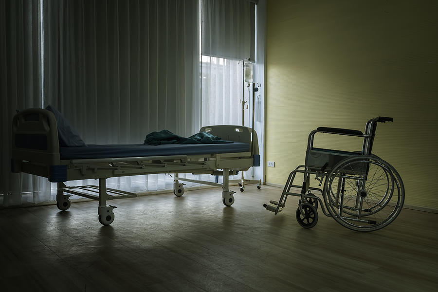 Wards That Have Only Beds And Wheelchairs Without Sick People In A Depressed Atmosphere Photograph by Tapui