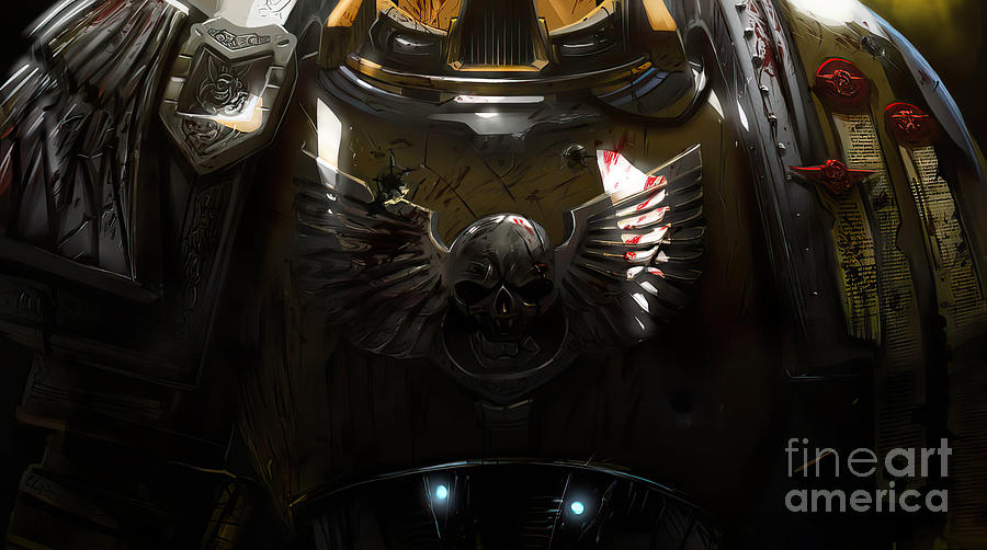 Warhammer 40k Imperial Fist Armor Digital Art by Tokyo Clinder - Fine ...