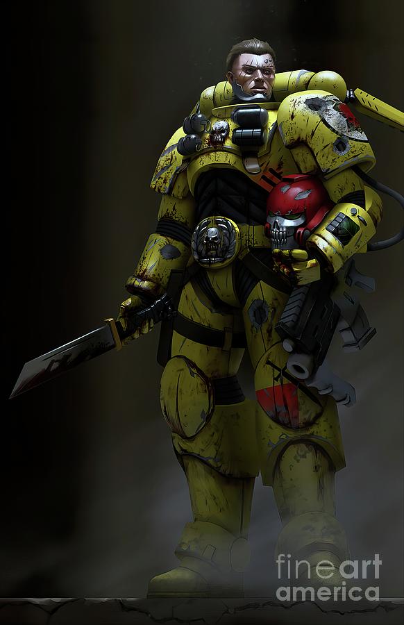 Warhammer 40k Imperial Fist Digital Art by Tokyo Clinder - Pixels