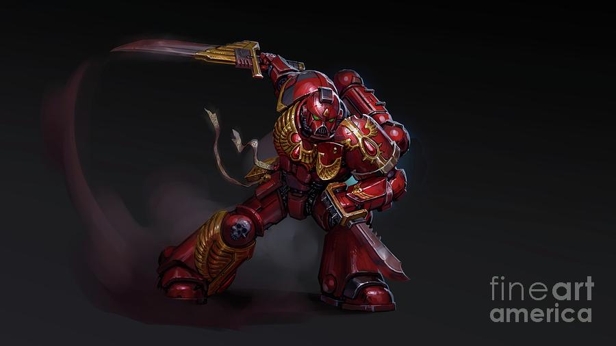 Warhammer Red Armor Digital Art by Tokyo Clinder - Pixels