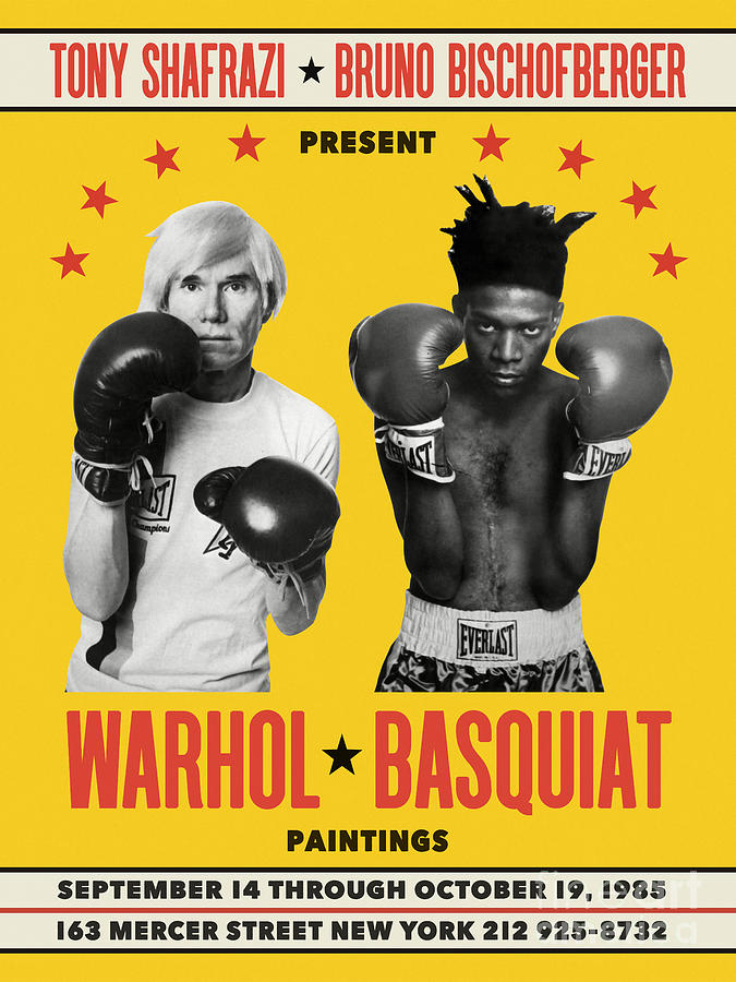 Warhol Basquiat Boxing Exhibition Poster, Jean-Michel Basquiat Andy ...