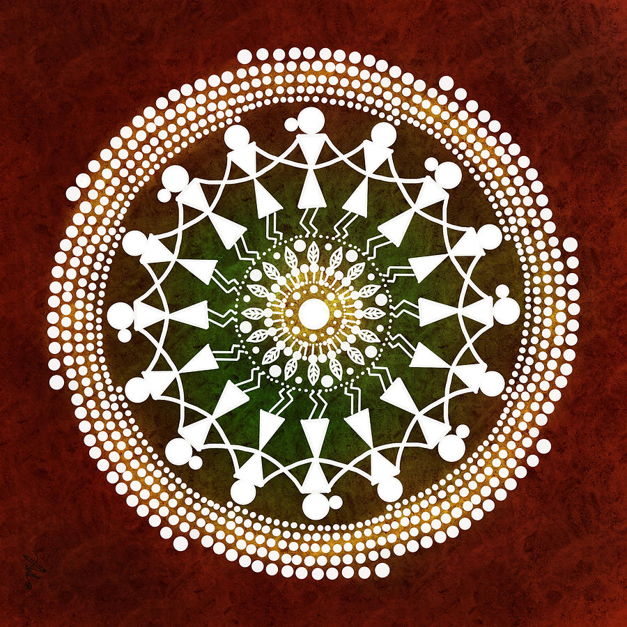 Warli Mandala fusion Digital Art by Tedora Designs | Fine Art America