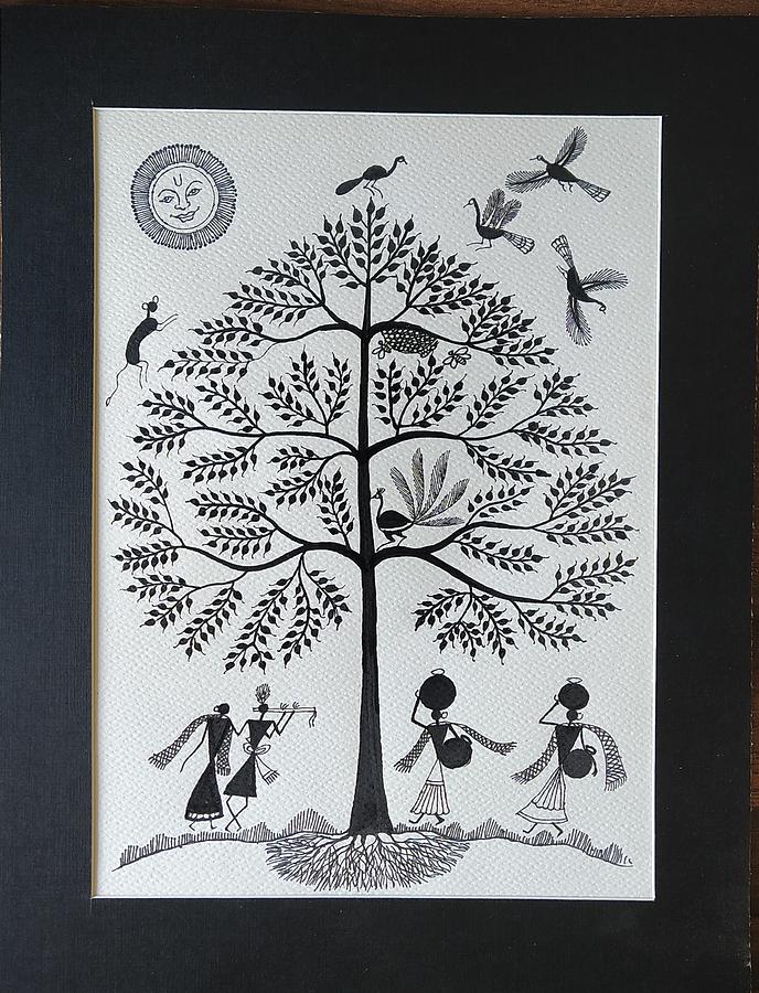 Warli Art #1 Drawing by Manjiri Bhave - Fine Art America-saigonsouth.com.vn