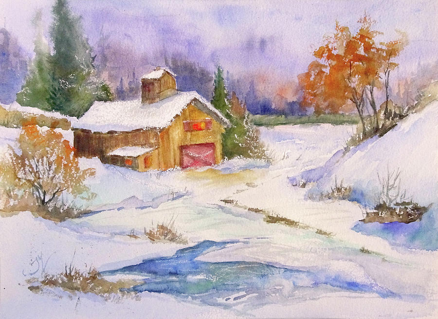 Warm and Cozy Barn Painting by Jeri McDonald - Fine Art America