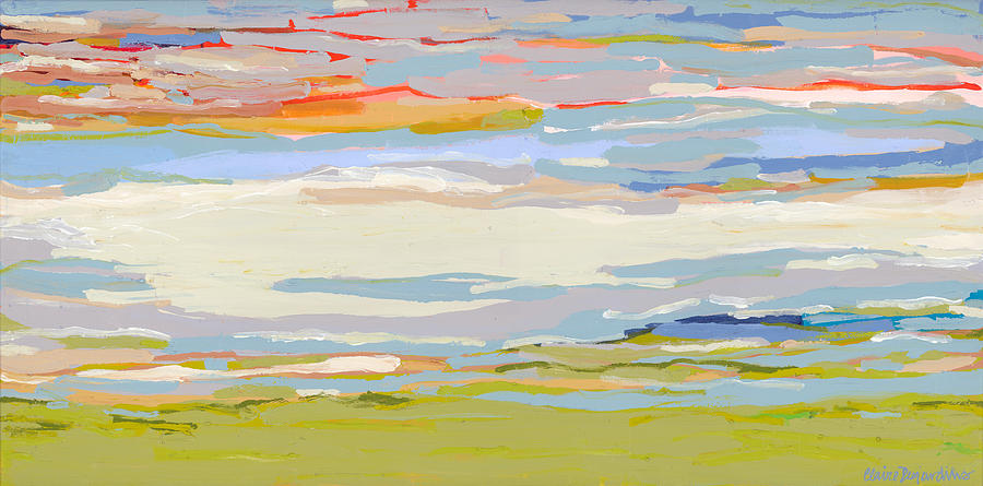 Abstract Painting - Warm Breeze by Claire Desjardins
