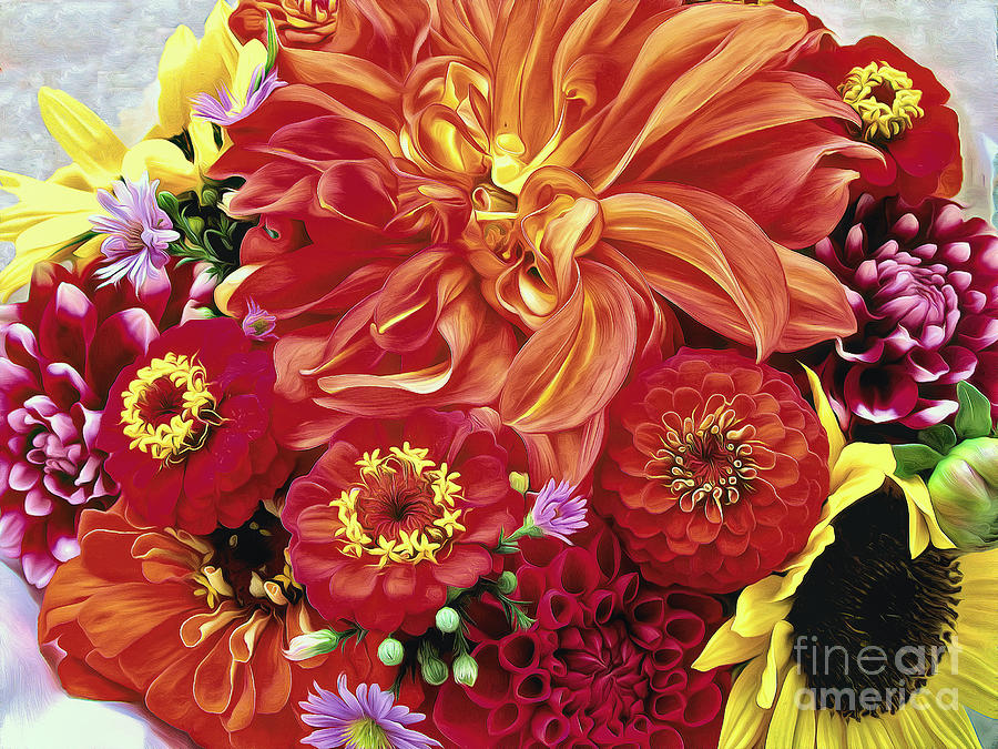 Warm Color Summer Bouquet Photograph by Sea Change Vibes