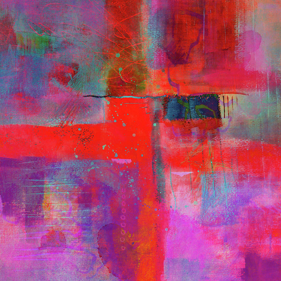 Warm Evening Abstract Painting by Nancy Merkle