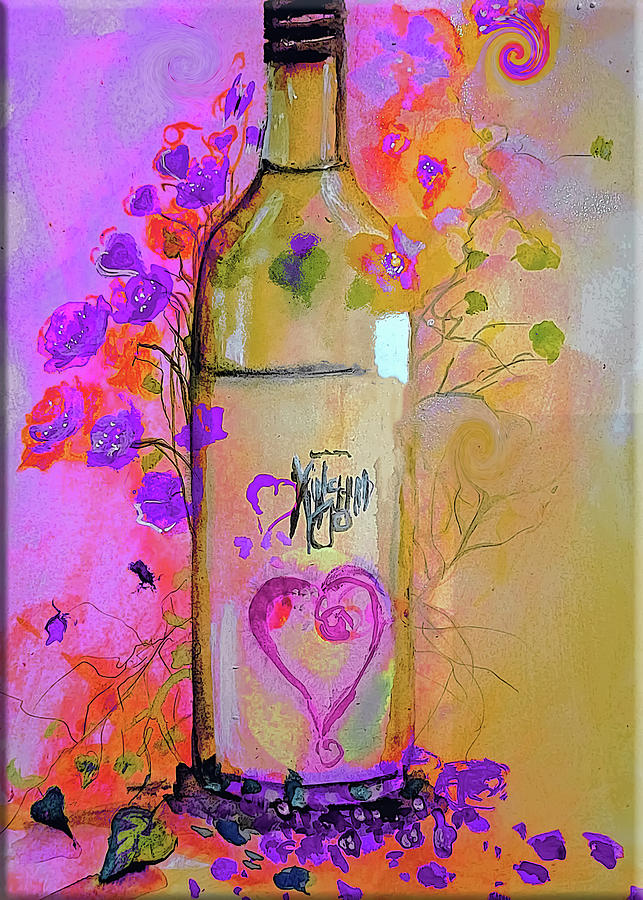 Warm Heart Vine Valentine Painting Painting by Lisa Kaiser