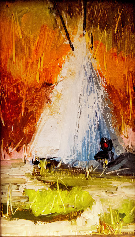 Warm Tepee Painting by Diane Whitehead