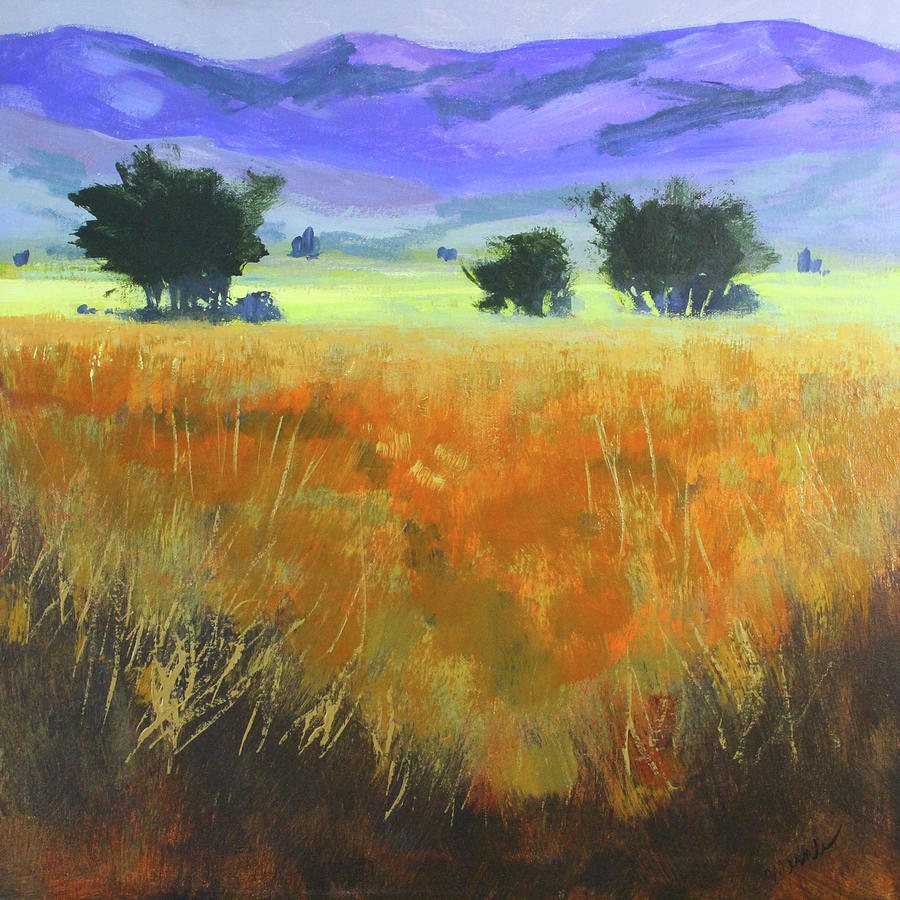 Warm Valley Painting by Nancy Merkle