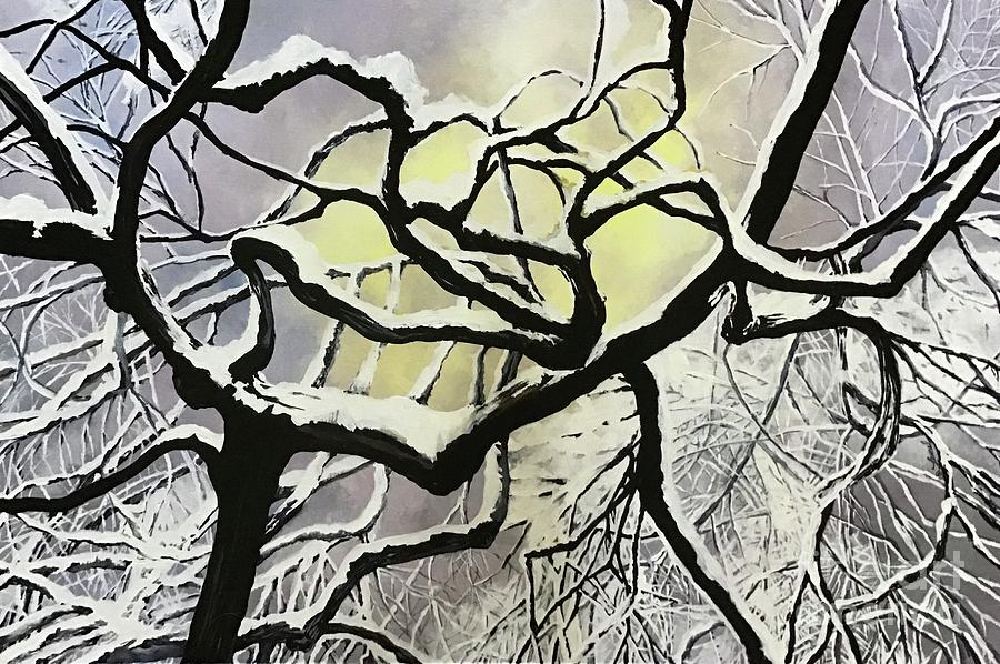 Tree Painting - Warming a Cold Relationship  by Laurel Adams