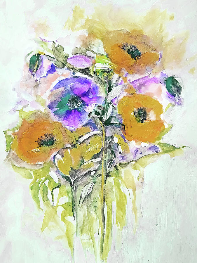 Warming Floral For The New Year Painting by Lisa Kaiser