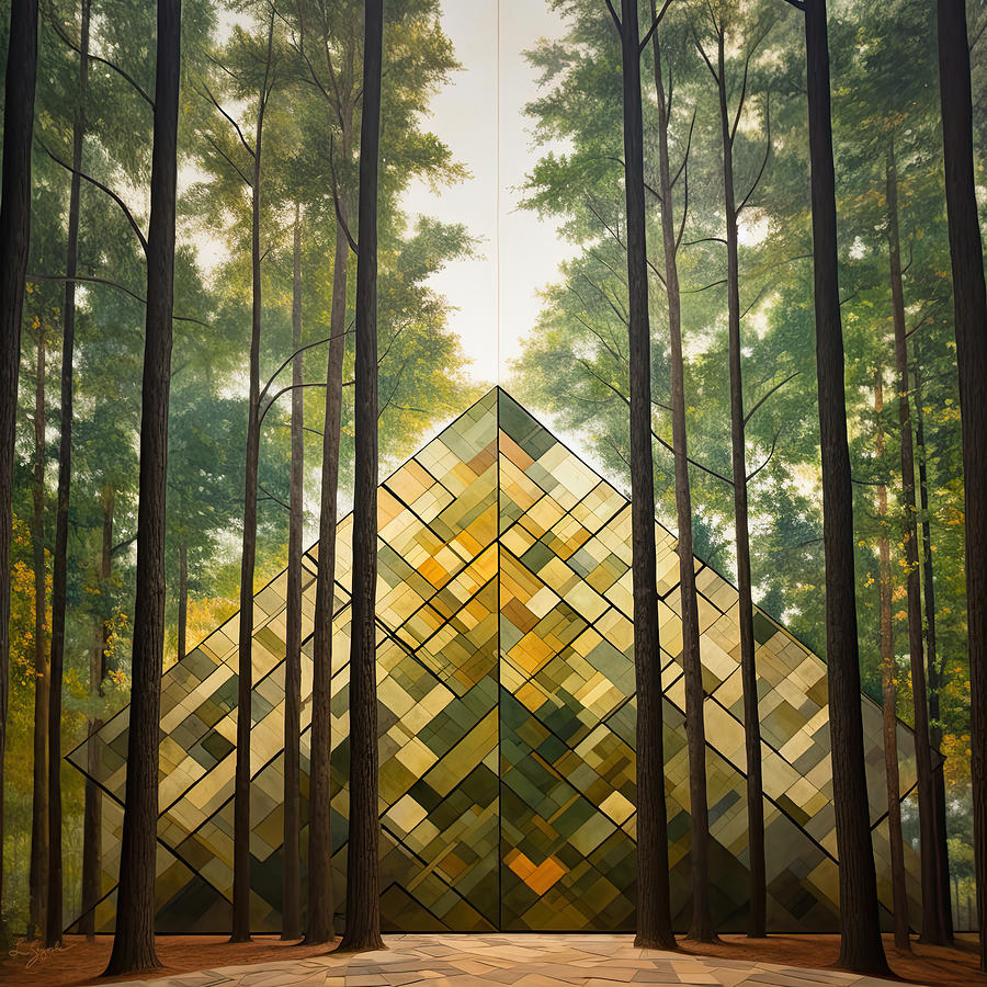 Warmth of the Woods - Nature Modern Art Painting by Lourry Legarde