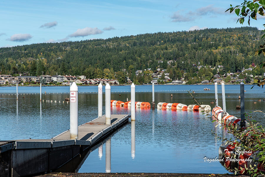 Warning Floats and Boat Ramp at Lake Whatcom Photograph by Tom Cochran