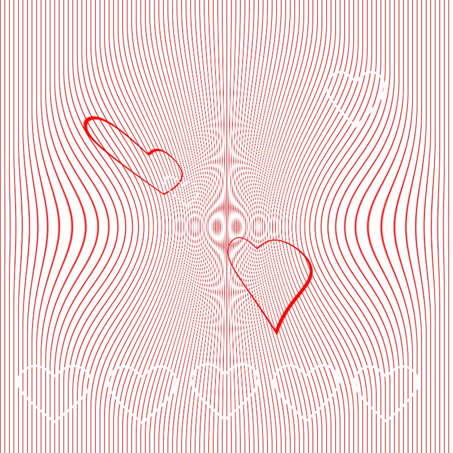 Warped Hearts Digital Art by Designs By L
