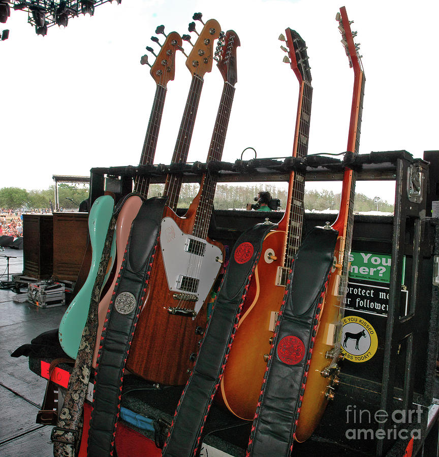 Warren Haynes Guitars Backstage with Govt Mule Photograph by David Oppenheimer