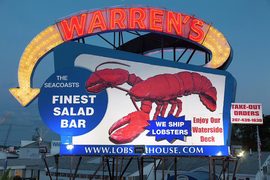 Warrens Lobster House Sign Photograph by David Smith