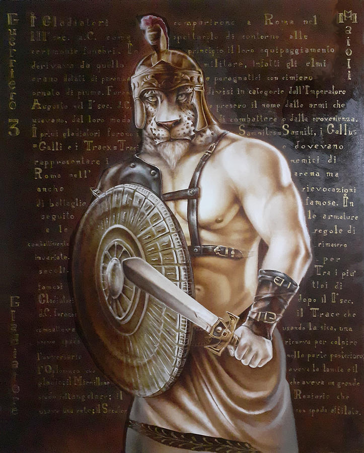 gladiator warrior drawing
