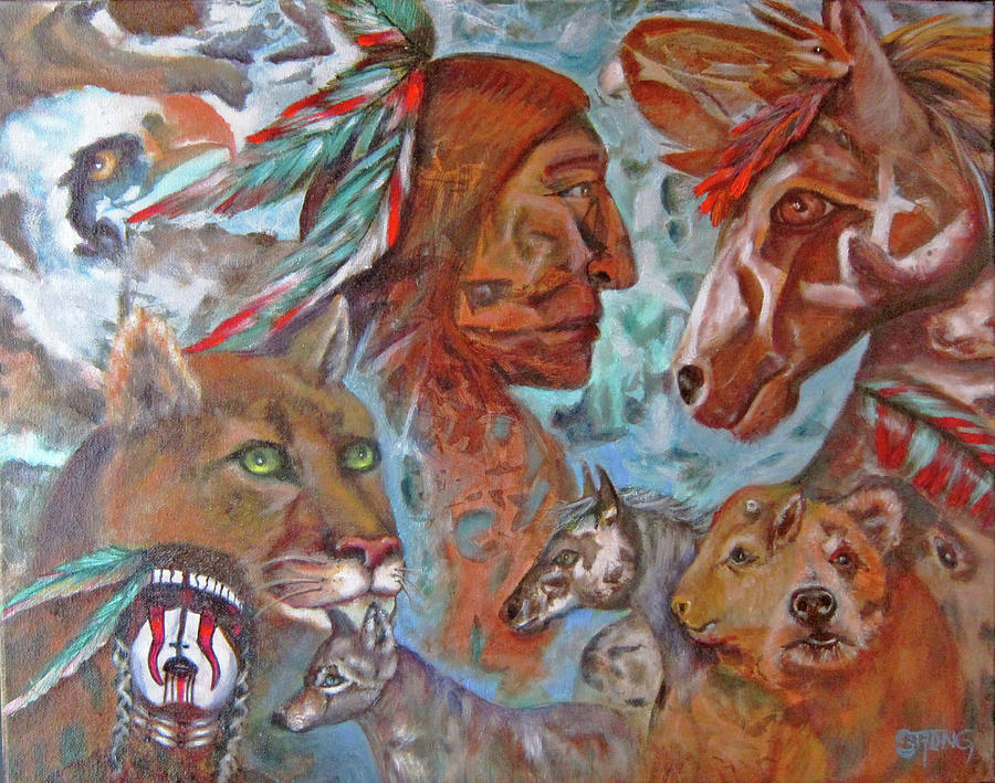 Warrior Dreams Painting by Sherry Strong