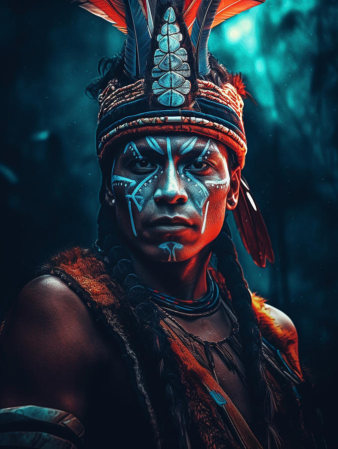 Warrior from Huaorani Tribe Ecuador Surreal Ci baad c e bf ce, by Asar ...