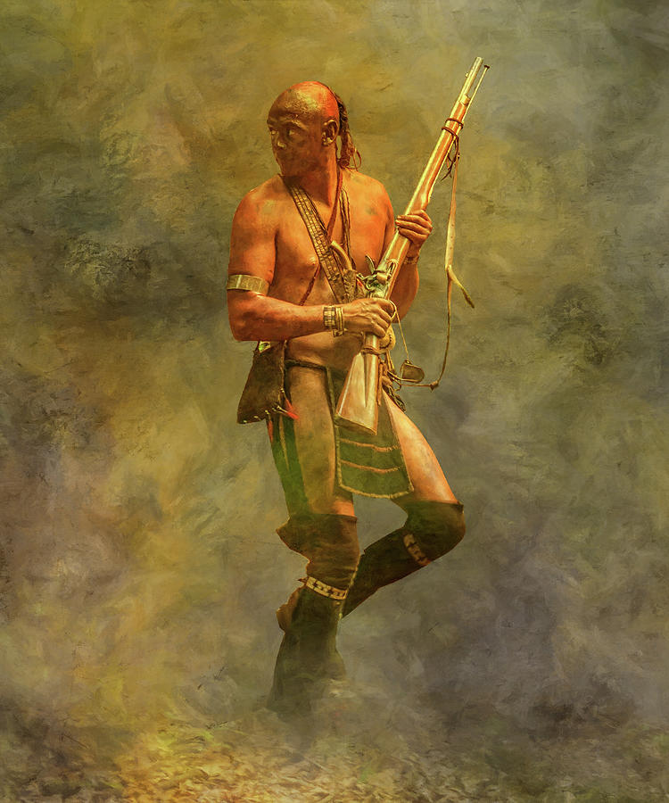 Warrior in Battle Bushy Run 1763 Digital Art by Randy Steele - Fine Art ...