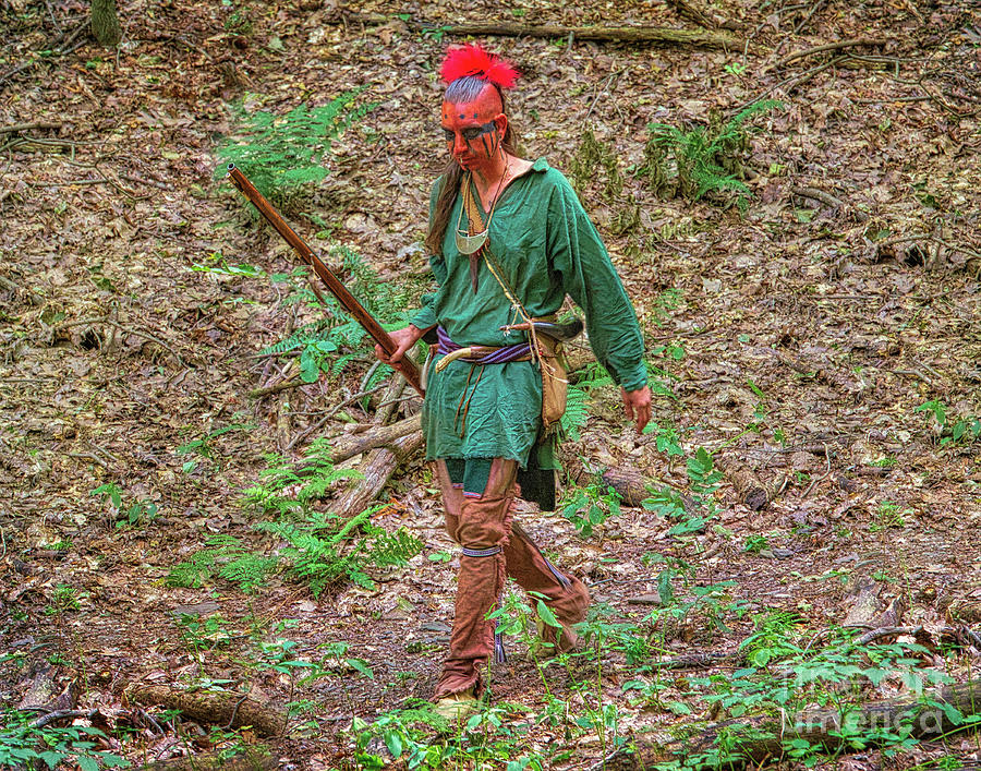 Warrior in Green Coat Bushy Run Digital Art by Randy Steele