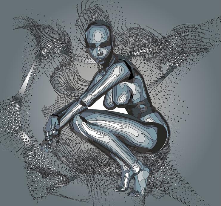 Robot Digital Art - Warrior of the matrix  by Sarah Remer