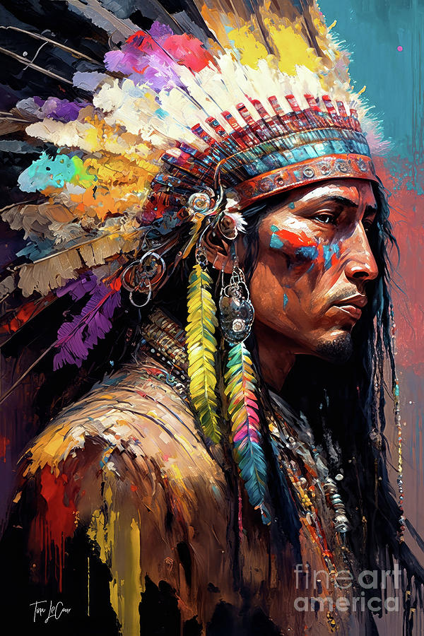 Yellowstone National Park Painting - Warrior by Tina LeCour