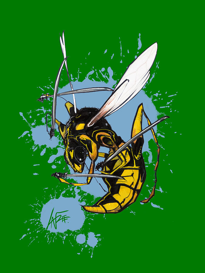 Warrior Wasp Drawing by John LaFree