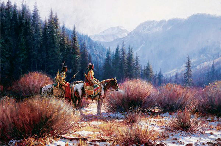 Warriors in the Willows Painting by Martin Grelle