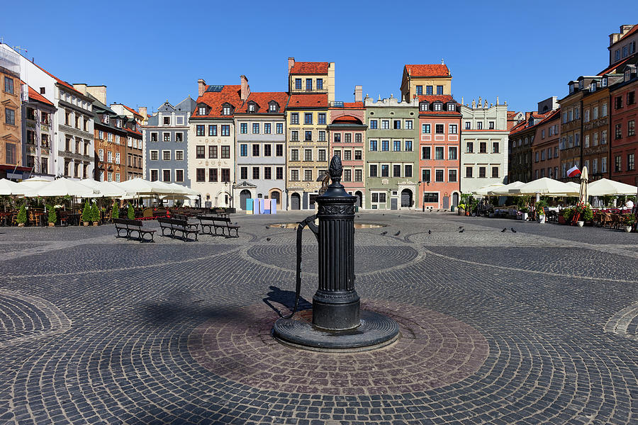 Warsaw City Old Town Market Square In Poland Photograph by Artur Bogacki
