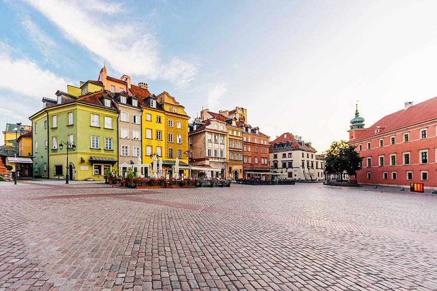Warsaw old town on a sunny day, Poland Photograph by Alexander Spatari