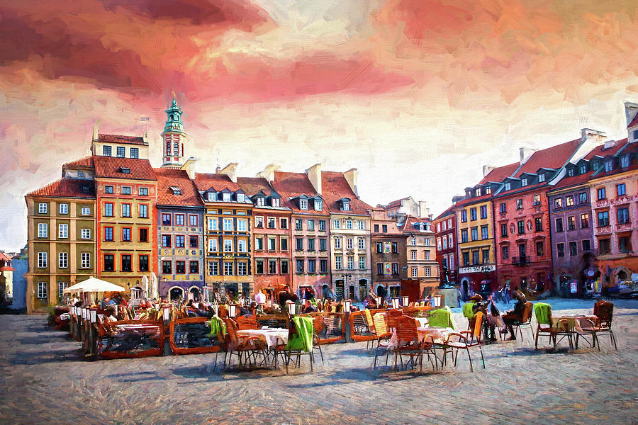 Warsaw Poland Old Town Market Square  Photograph by Carol Japp