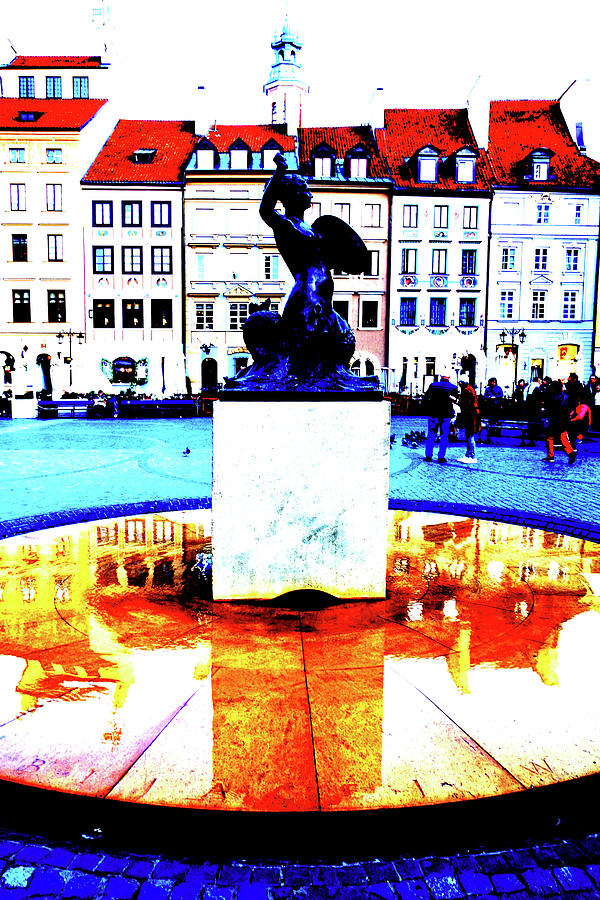 Warsaw Siren In Old Town Square Photograph by John Siest