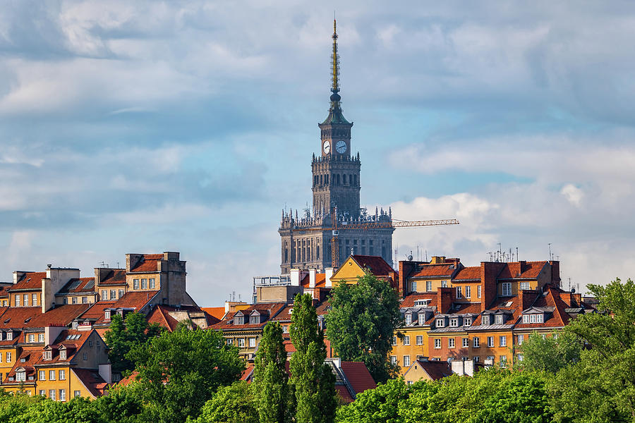 Warsaw Skyline With The Old Town Photograph by Artur Bogacki