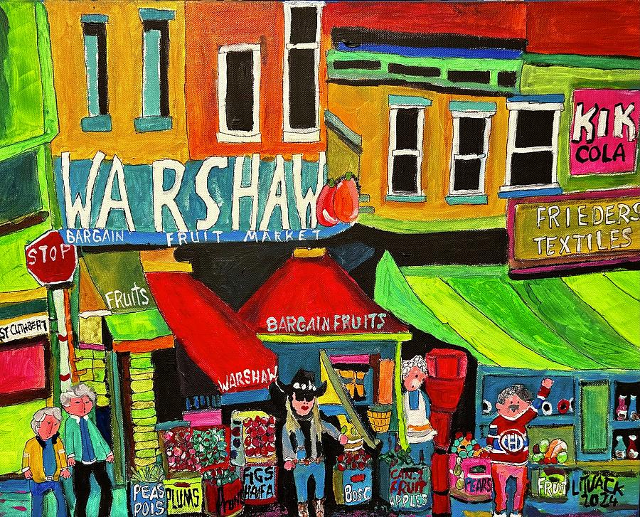 Warshaw on the Main with Nika Painting by Michael Litvack