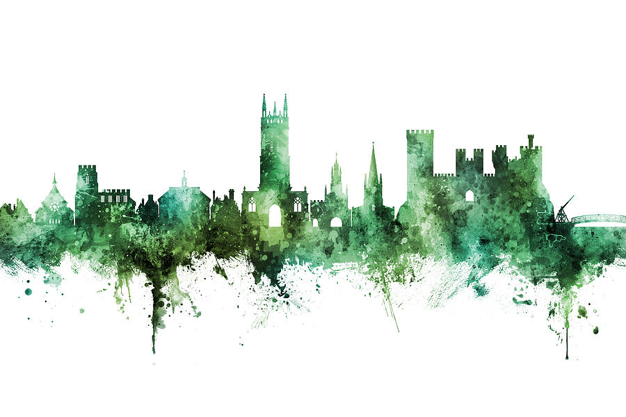 Warwick England Skyline #83 Digital Art by Michael Tompsett