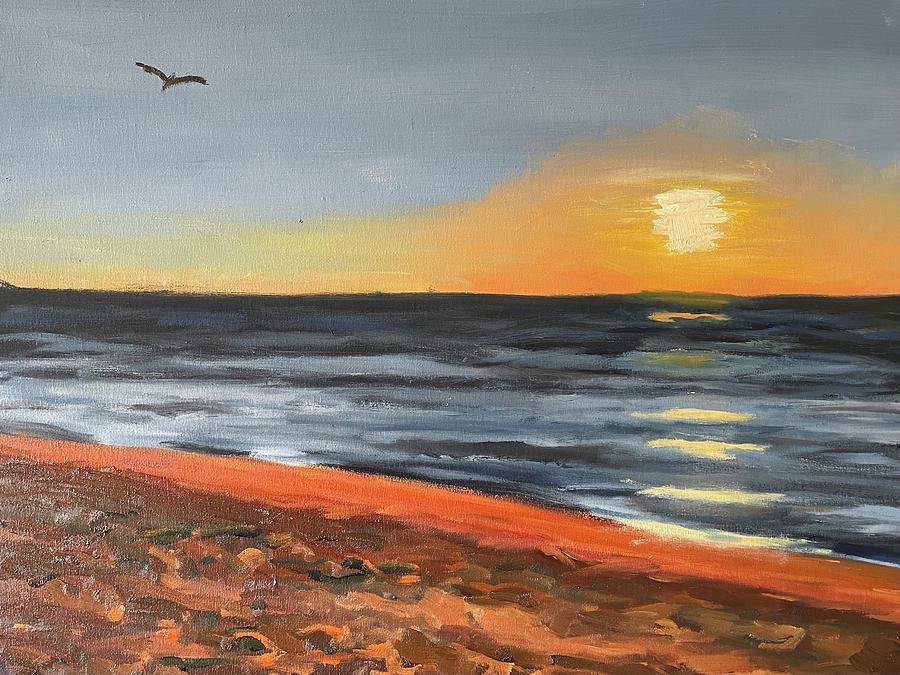 Wasaga Dunes Sunset Painting by Julie Lewis Fine Art America