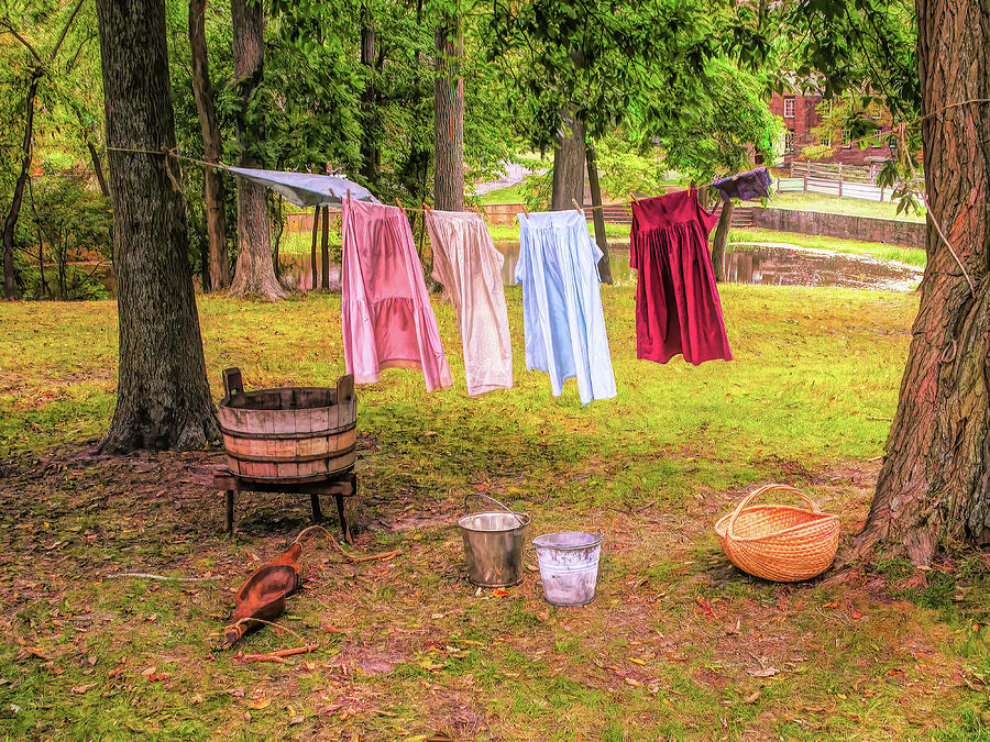 Wash Day In The Village Photograph